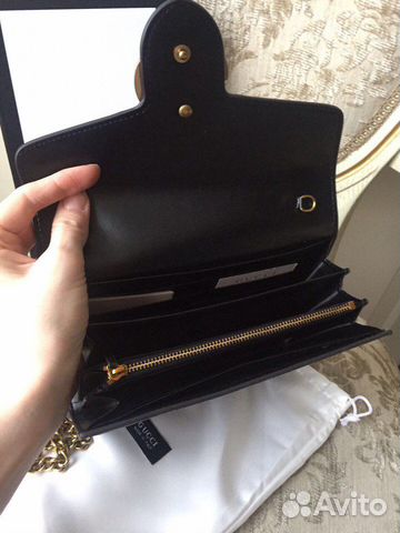 Сумка Gucci Marmont chain Гуччи Плоский Клатч Сумка Gucci Marmont chain Гуччи Плоский Клатч