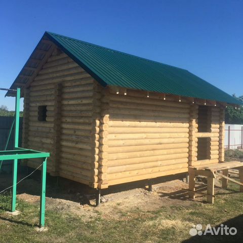 Сруб бани пятистенок 6 на 4 метра