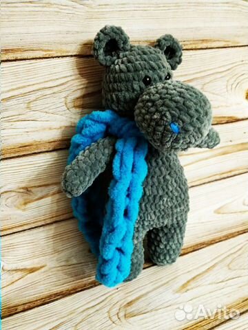 Вязаная игрушка бегемот. игрушка амигуруми Вязаная игрушка бегемот. игрушка амигуруми