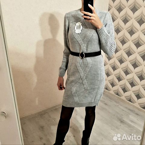Платье вязаное новое