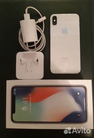 Телефон iPhone X Silver, 64 гб Телефон iPhone X Silver, 64 гб