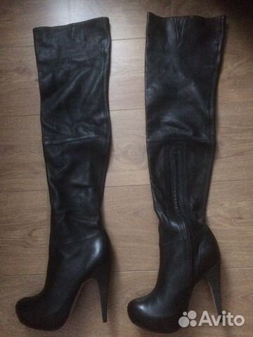 Сапоги-ботфорты Topshop, р-р 38, кожа