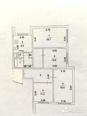 4-к квартира, 99 м², 6/22 эт. 4-к квартира, 99 м², 6/22 эт.