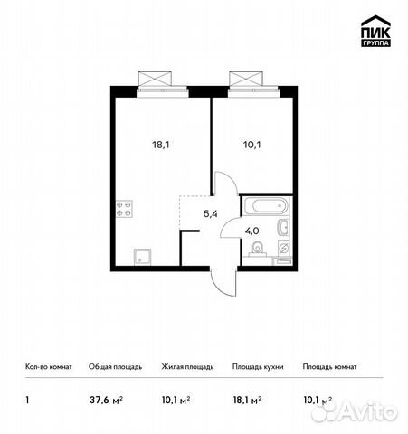 1-к квартира, 37.6 м², 16/23 эт. 1-к квартира, 37.6 м², 16/23 эт.