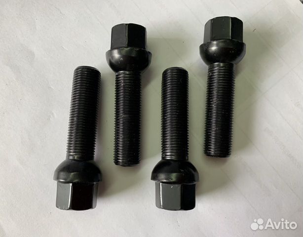 Болты колесные 14х1.25 сфера черные Болты колесные 14х1.25 сфера черные