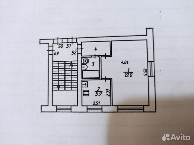 1-к квартира, 30.9 м², 2/5 эт.