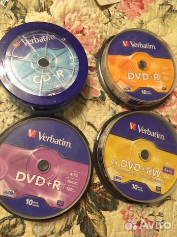 Verbatim Диски болванки cd-r dvd-r dvd+rw