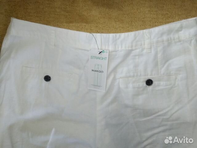 Брюки белые лен+хлопок и топ белый новые Брюки белые лен+хлопок и топ белый новые