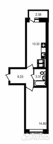 1-к квартира, 40.1 м², 18/23 эт.
