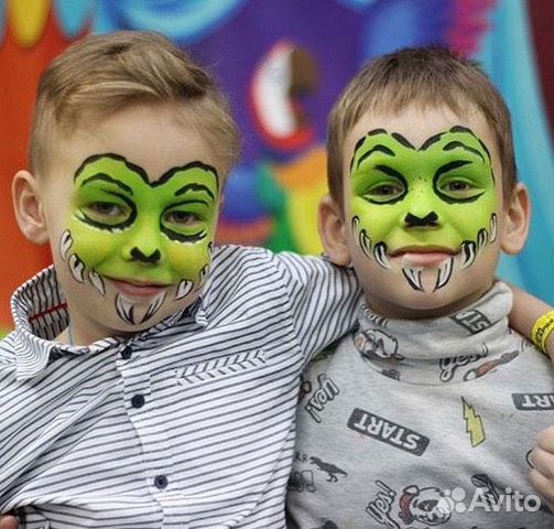 Аквагрим, бьюти-бар, грим для детей, блеск тату