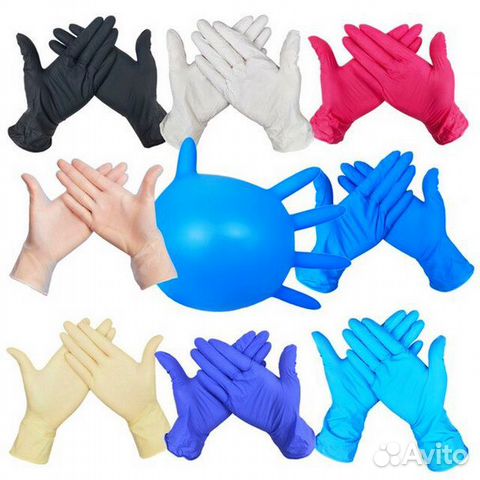 Перчатки нитрил, латекс, винил Перчатки нитрил, латекс, винил