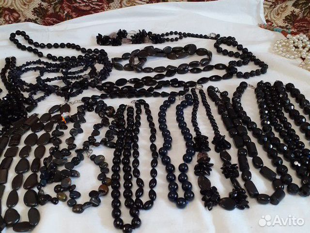 Бусы чёрные разные Бусы чёрные разные