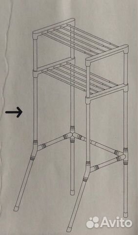 Стеллаж для хранения над стиральной машиной
