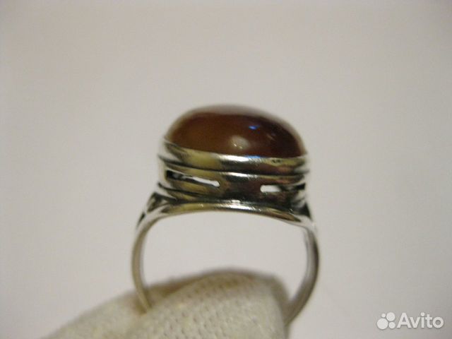 Серебряное кольцо,перстень с сердоликом