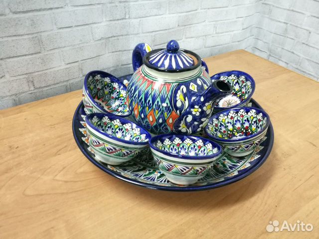 Риштанская керамика (комплект посуды)