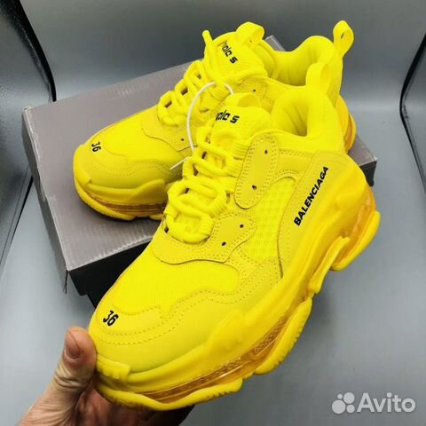 Кроссовки Balenciaga Triple S Yellow желтые Кроссовки Balenciaga Triple S Yellow желтые