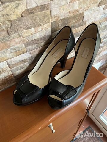 Чёрные туфли (кожа, размер 40)