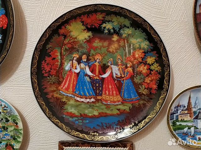 Коллекционная тарелка Палех Коллекционная тарелка Палех