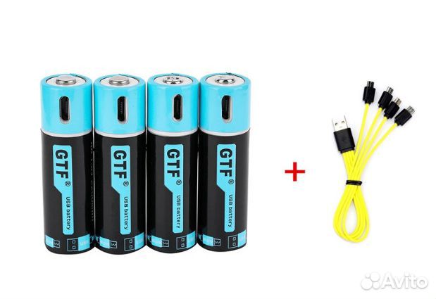 Аккумуляторы Li-Ion AAA/AA 1.5В microUSB 2 и 4шт