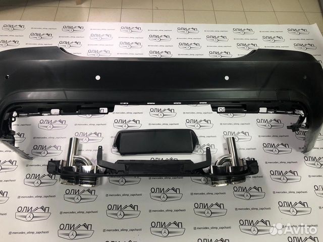 Обвес задний на Mercedes S class w221 6.3 amg