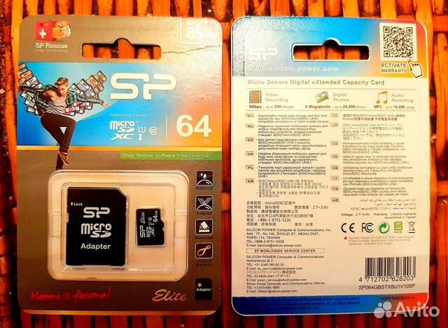 Карта Silicon Power Elite microsdhc Class 10 64 GB