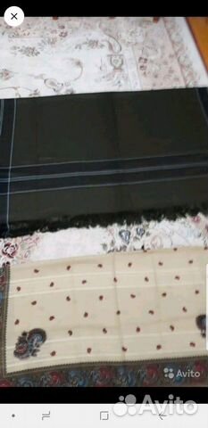 Старинный большой платок размер 1,5 на 1,5