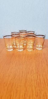 Стопки с позолотой СССР 10 шт