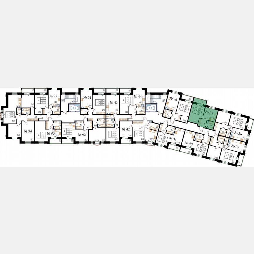 1-к. квартира, 36,2 м², 5/8 эт.