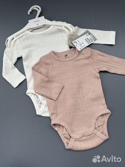Боди на девочку hm в рубчик ажурные 62 новые