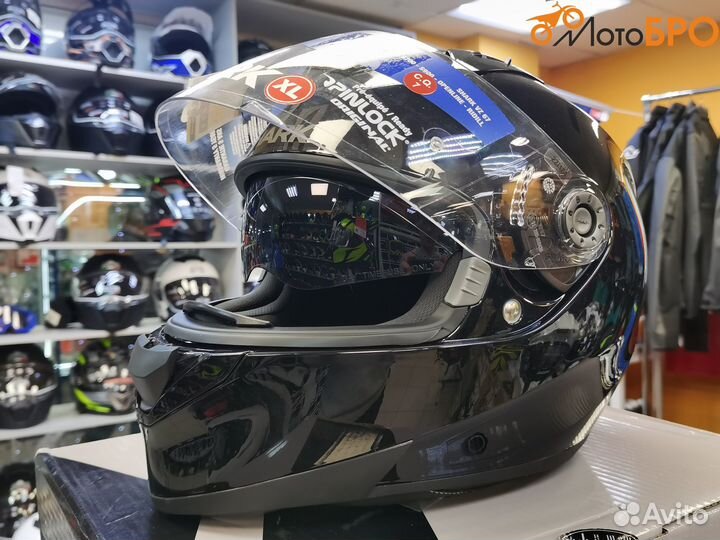 Шлем интеграл shark ridill blank Black Glossy