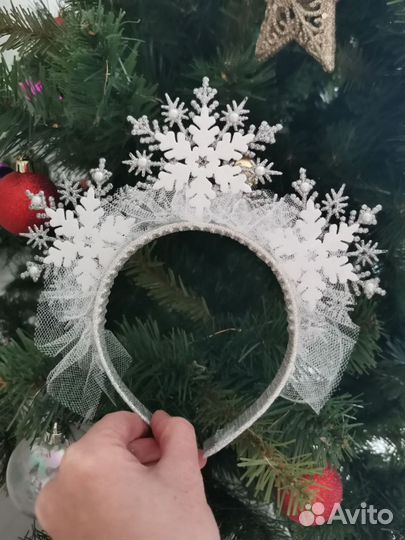 Ободок снежинка