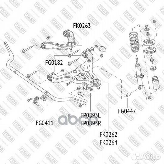Опора шаровая нижняя левая/правая перед лев