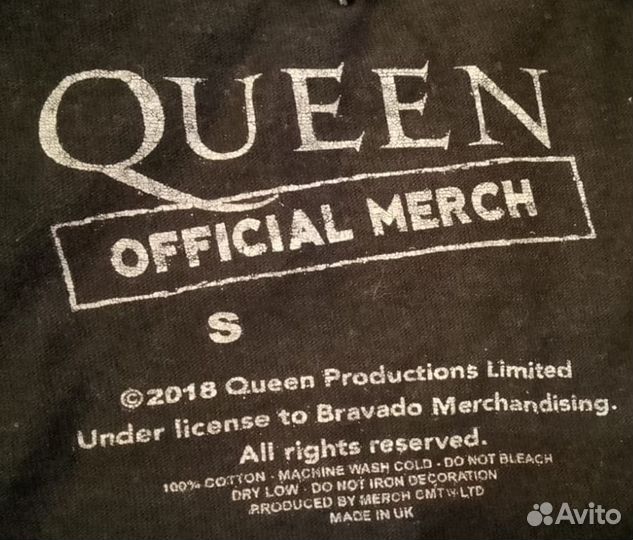 Футболка Мерч Queen Tour 1980 Rock Band 2018 Tee S