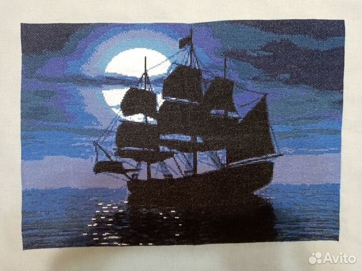 Вышитая картина Каравелла Золотое руно