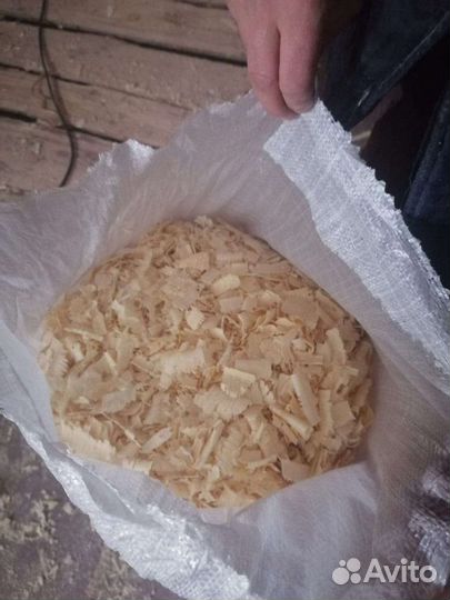 Опилки в мешках