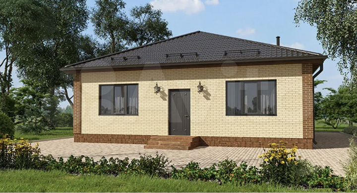 Коттедж 90 м² на участке 9 сот.