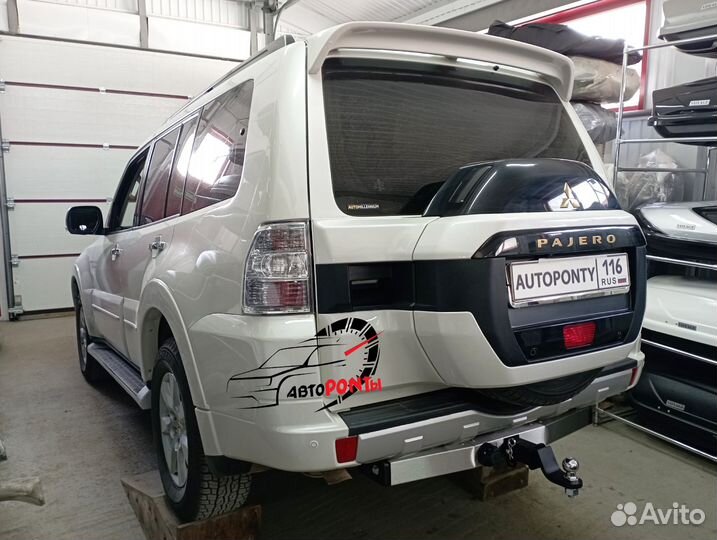 Фаркоп Mitsubishi Pajero 4 квадрат нержавейка