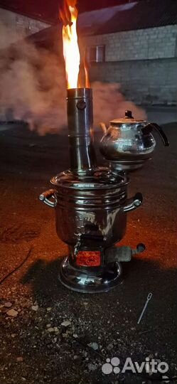 Самовар с чайником турецкий на дровах
