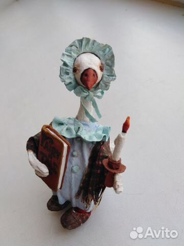 Ватная игрушка гусыня