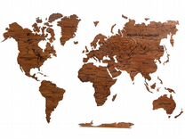 Карта мира из дерева Киров Премиум "Сагуаро"
