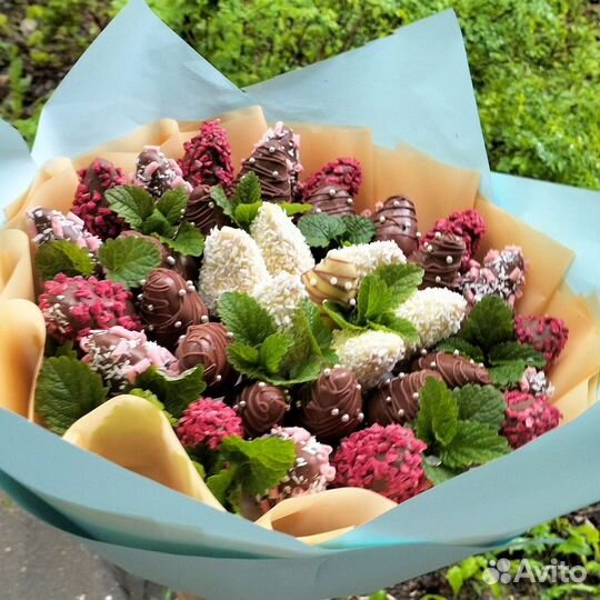 Букет клубники в шоколаде