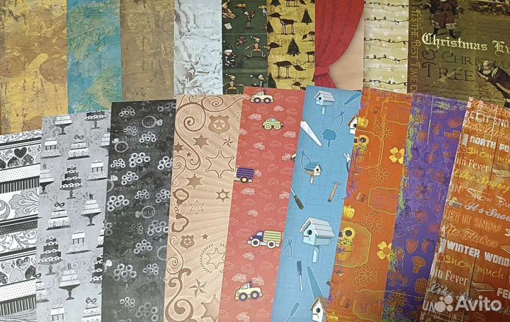 4 лота бумаги для скрапбукинга