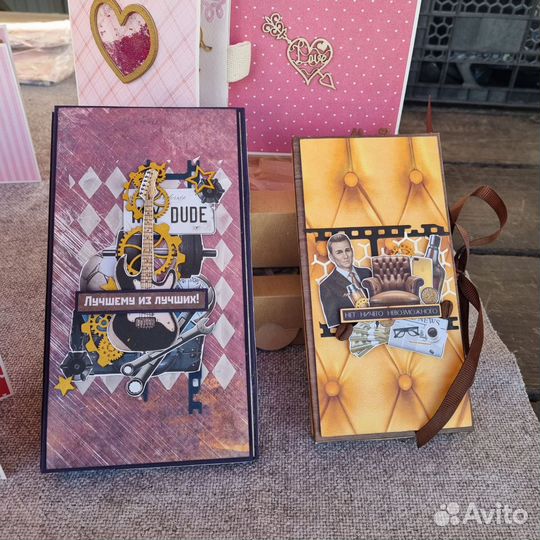 Открытка с шоколадом ручной работы