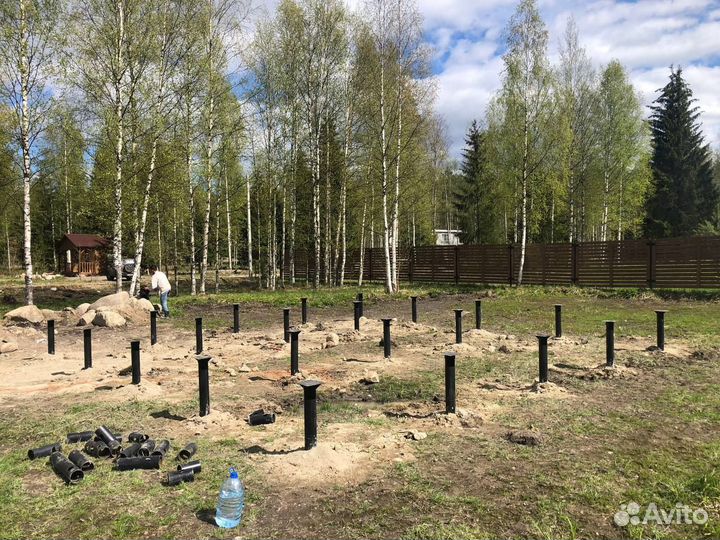 Сваи винтовые 108/2500 монтаж под ключ