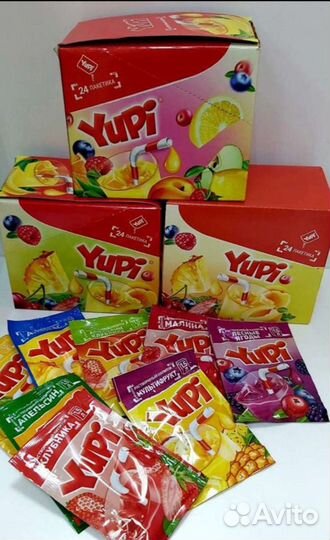 Набор растворимых напитков Yupi с разными вкусами