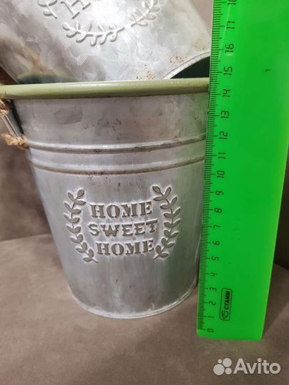 Декоративное металлическое ведро
