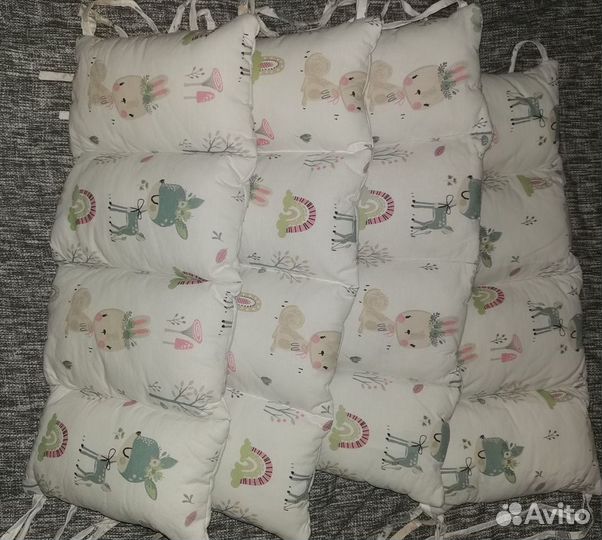 Бортики в детскую кроватку + одеяло