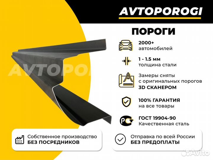 Ремонтные пороги Honda Civic 8 (5D)