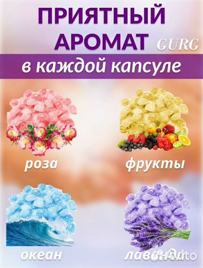 Кондиционер-парфюм для стирки белья в капсулах