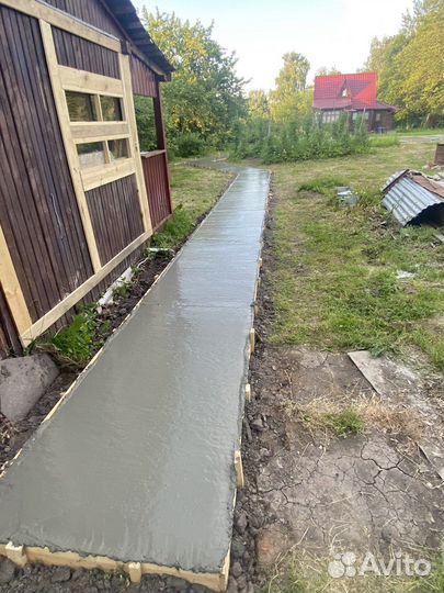 Отмостка дома, фундаменты вьезд для авто